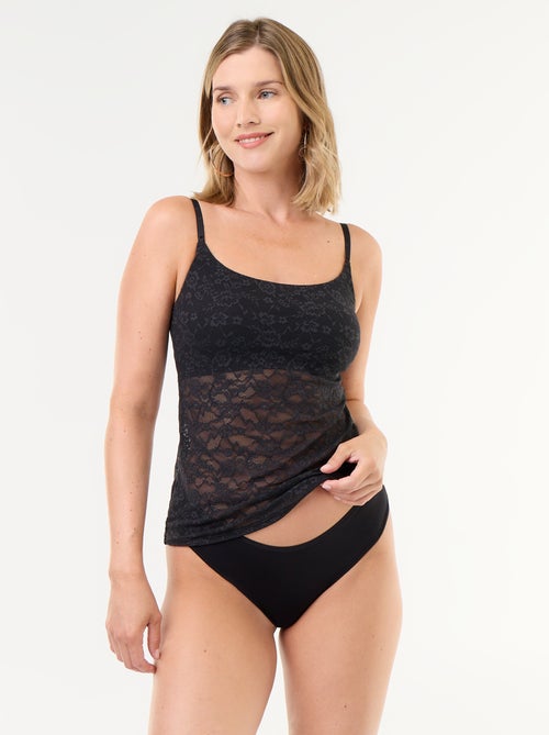 Top lencero de encaje elástico - Kiabi