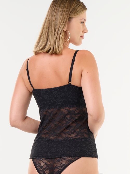 Top lencero de encaje elástico - Kiabi