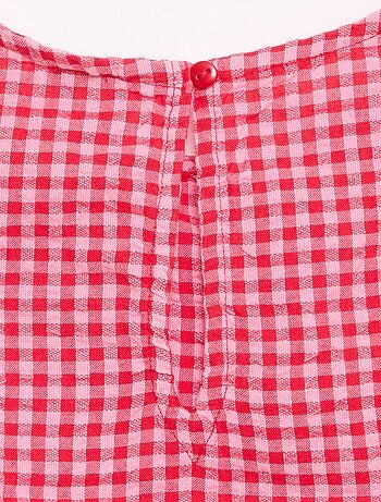 Top ligero vichy con lazos