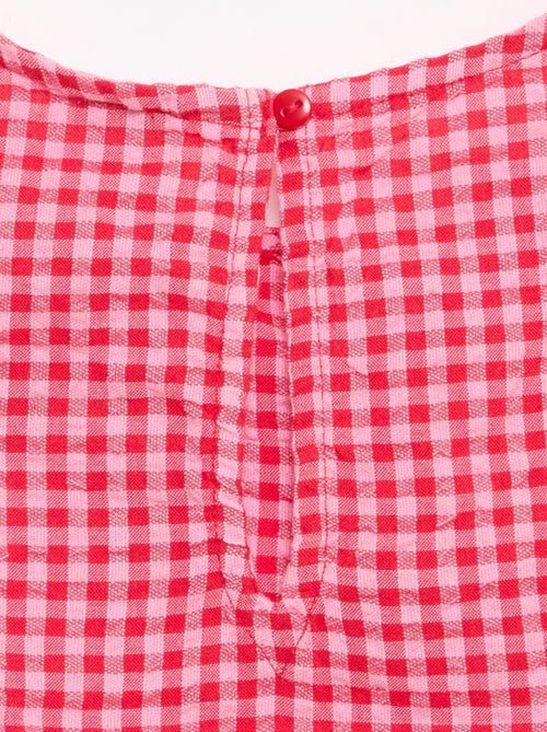 Top ligero vichy con lazos - Kiabi