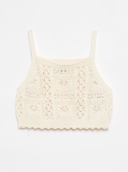 Top liso de ganchillo - Kiabi