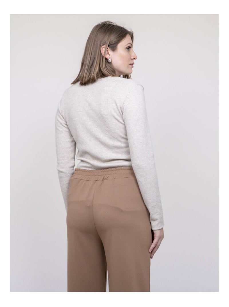 Top manches largos FALVY Beige - Kiabi