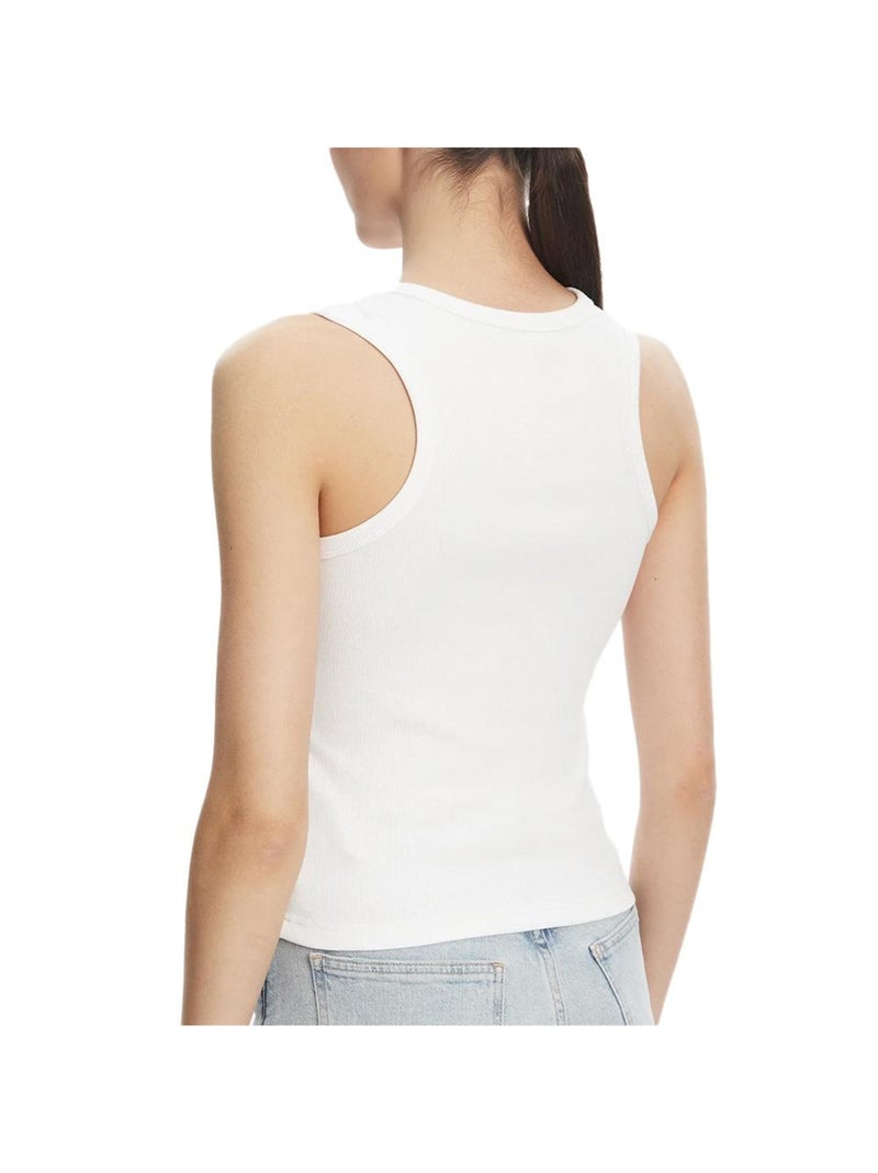 Top Mujer Calvin Klein Jeans Etiqueta Tejida Blanco - Kiabi