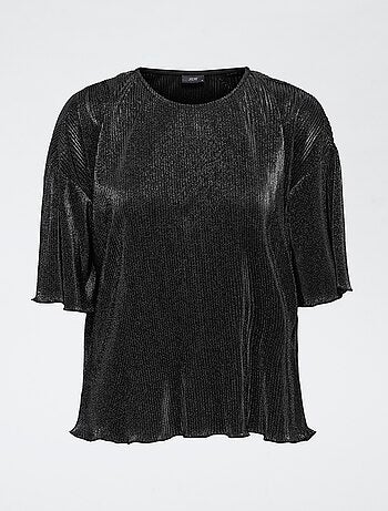 Top plisado foil 'JDY' liso