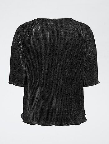 Top plisado foil 'JDY' liso