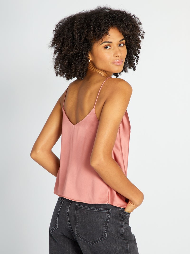 Top satinado Rosa - Kiabi
