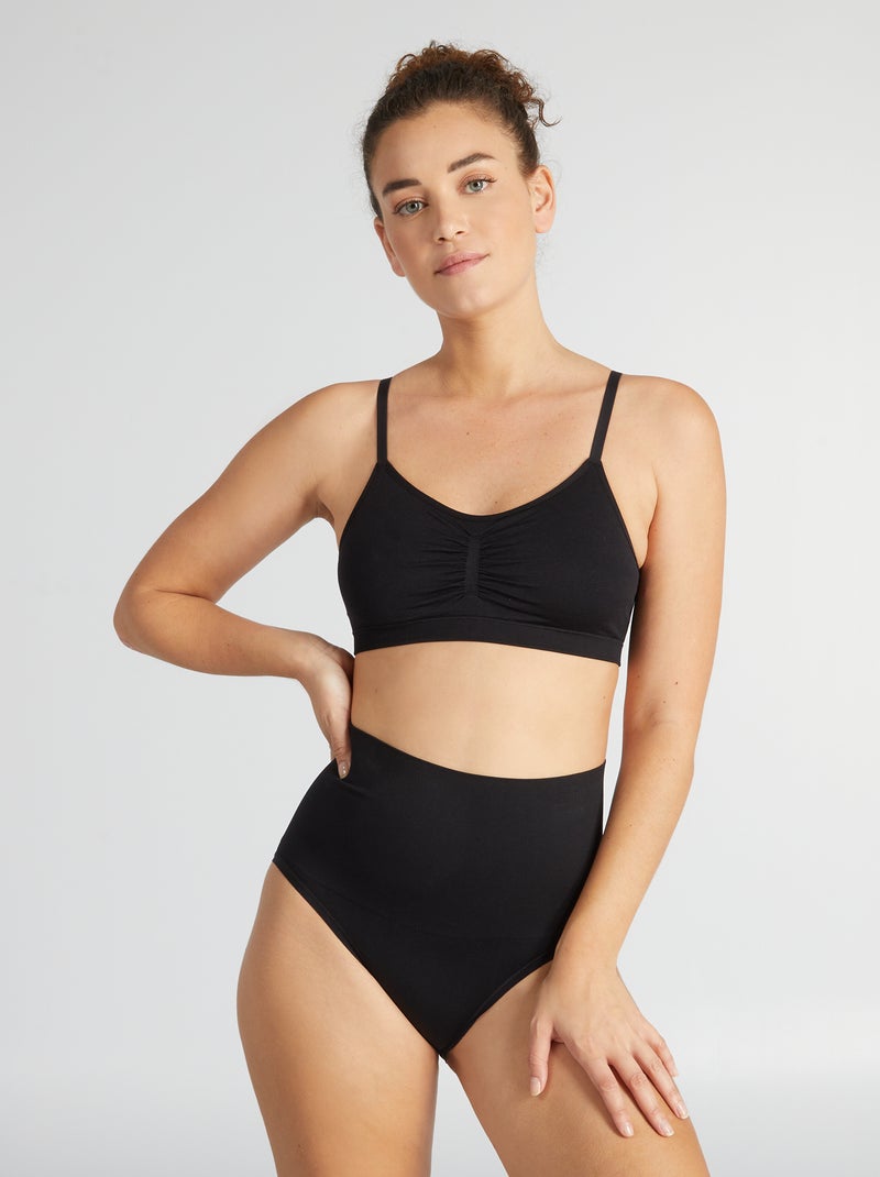 Top sin aros negro Mujer Kiabi