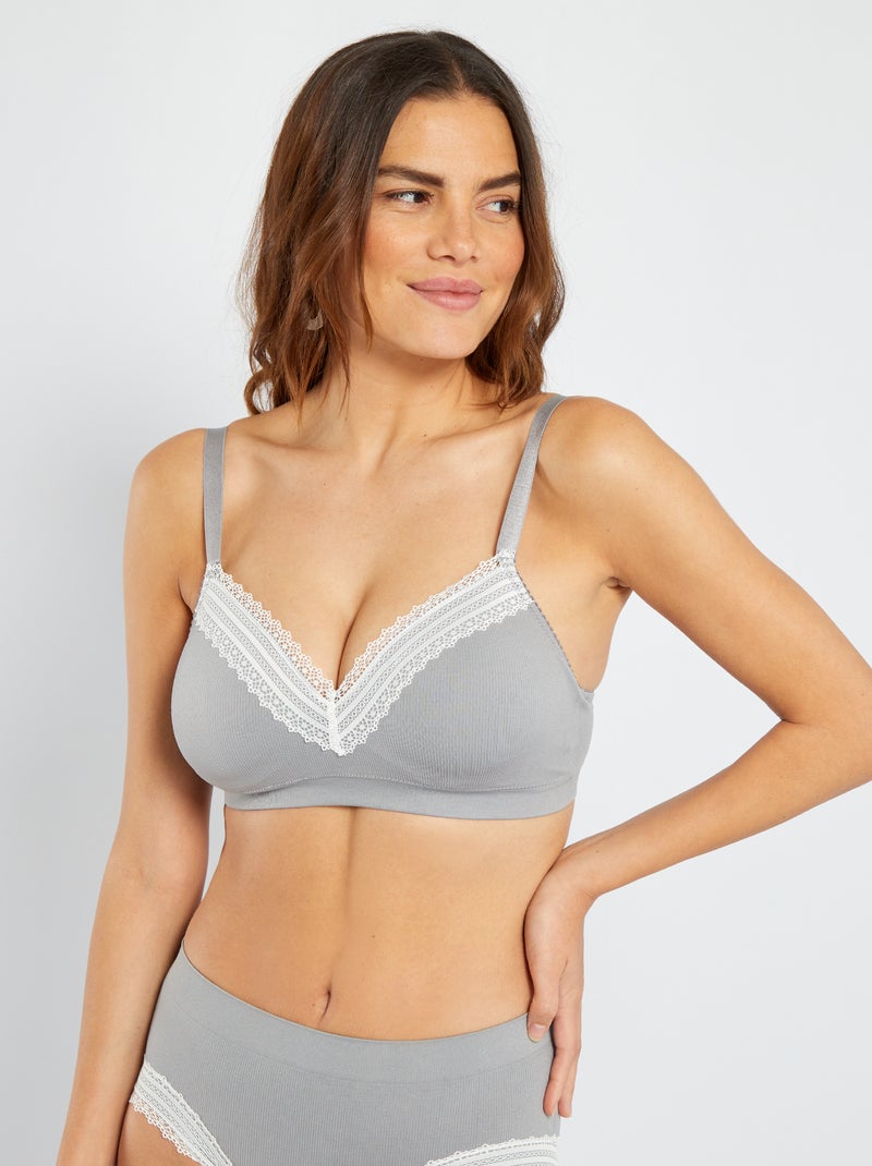 Top sin aros 'Sans Complexe' GRIS - Kiabi