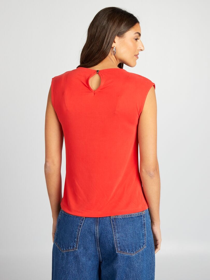 Jersey The Drop Mujer - Escote Pico Hombros Plisados