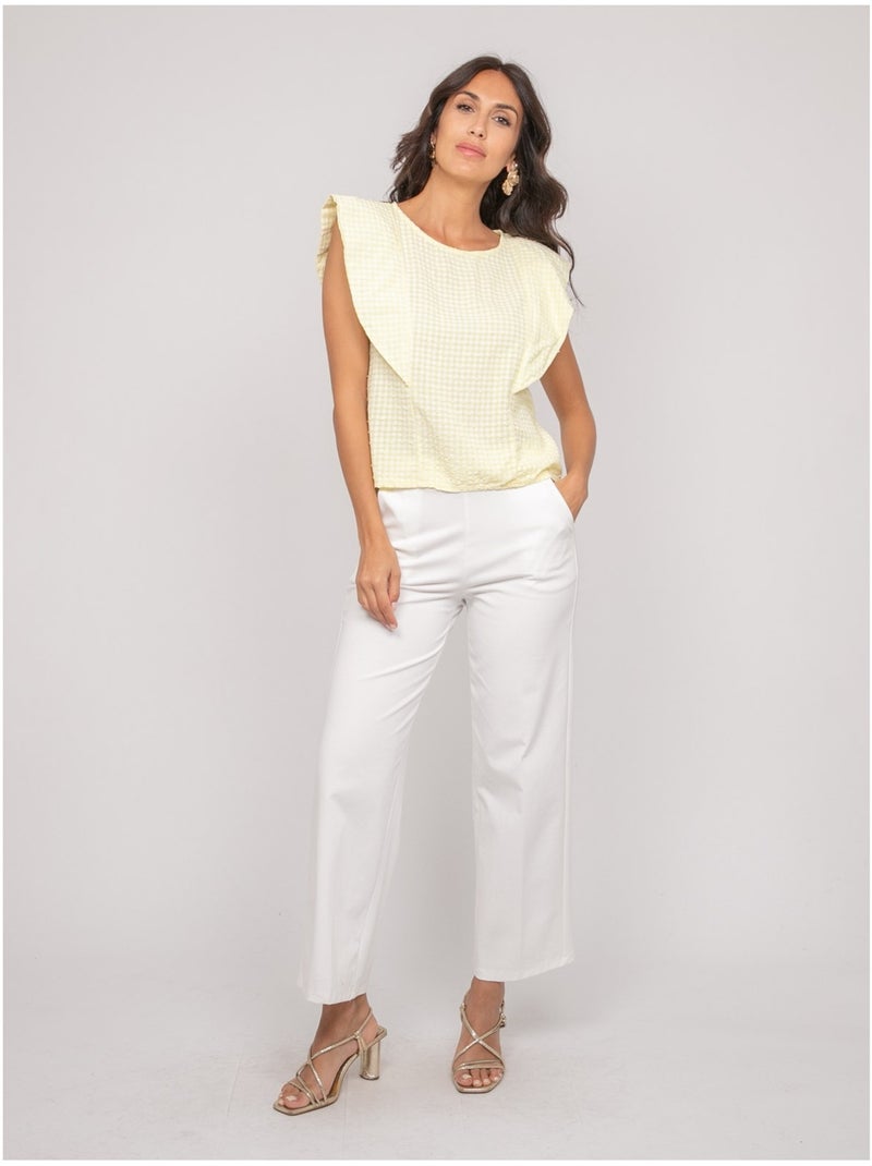 Top sin mangas con motivo FOMELIE Amarillo - Kiabi