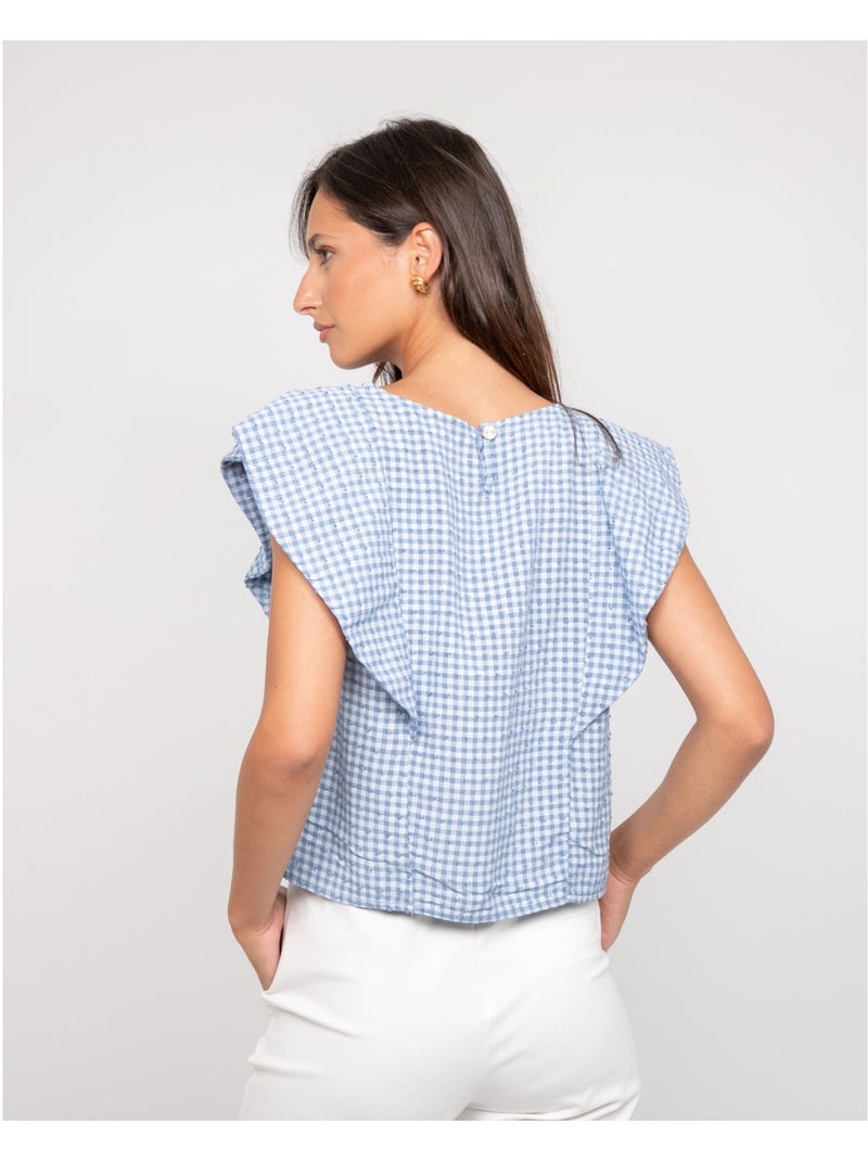 Top sin mangas con motivo FOMELIE Azul - Kiabi