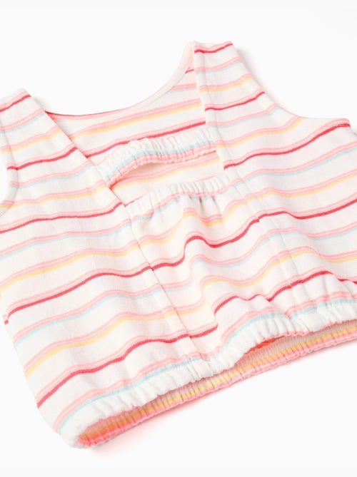 Top sin mangas de algodón a rayas - Kiabi