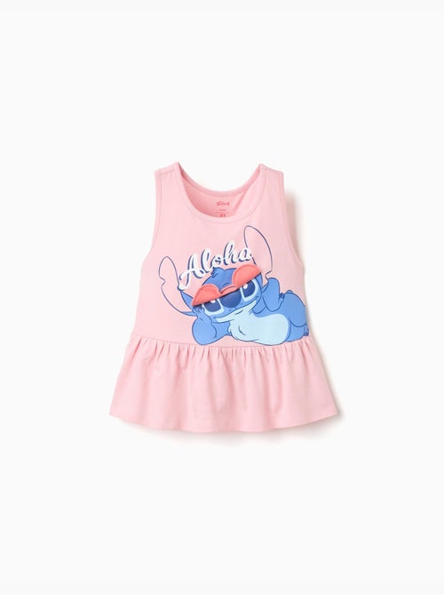 Top sin mangas de algodón con estampado de Stitch - Kiabi