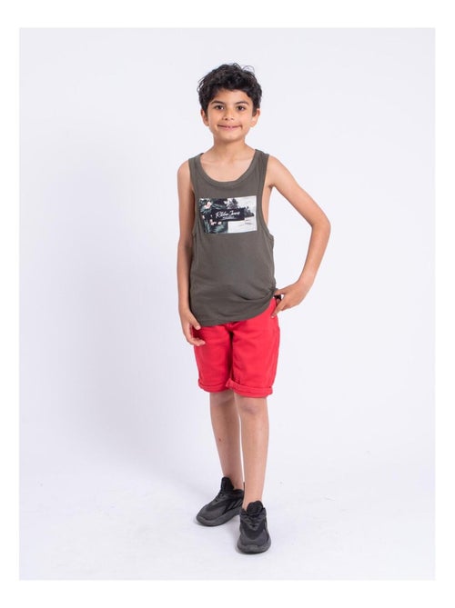 Top sin mangas de cuello redondo de puro algodón NABODY-J - Kiabi