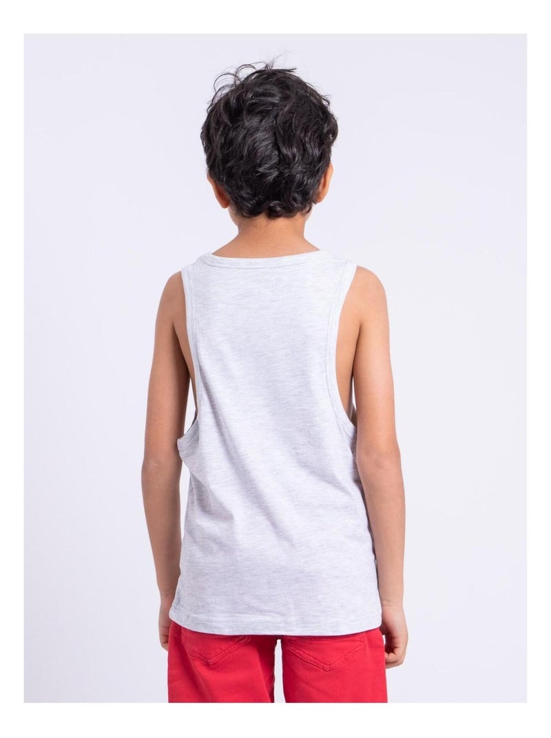 Top sin mangas de cuello redondo de puro algodón NABODY-J Gris claro - Kiabi