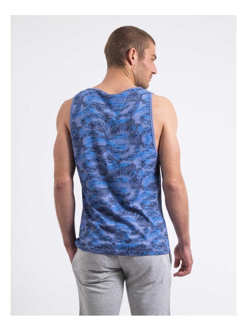 Top sin mangas de cuello redondo NALONG Azul - Kiabi