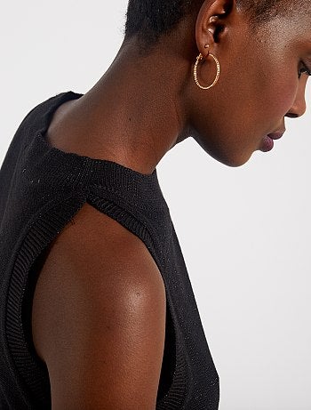 Top sin mangas de punto brillante - Kiabi