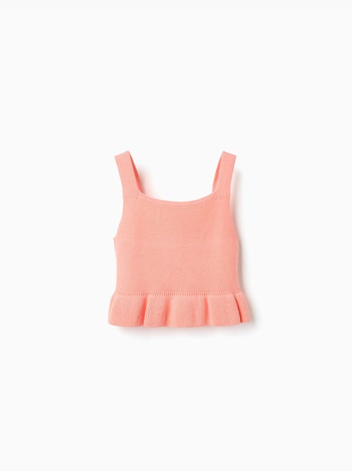 Top sin mangas de punto con volantes - Kiabi