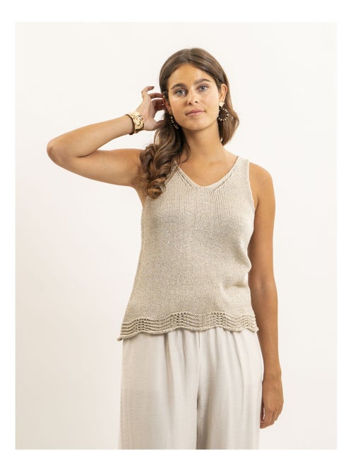 Top sin mangas de punto lurex KENATRA - Kiabi Top sin mangas de punto lurex KENATRA - Kiabi
