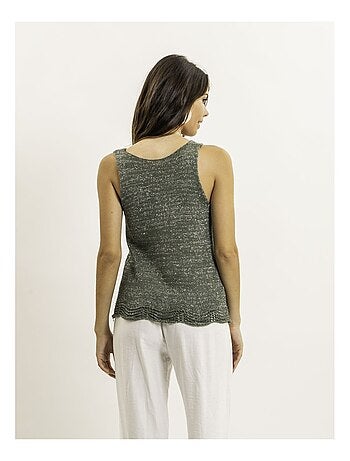 Top sin mangas de punto lurex KENATRA