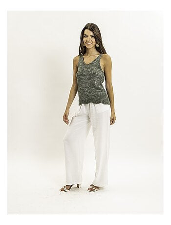 Top sin mangas de punto lurex KENATRA