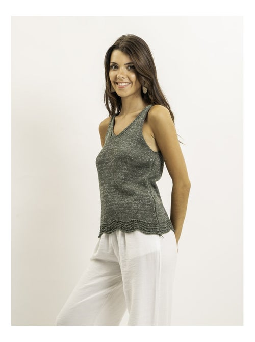 Top sin mangas de punto lurex KENATRA - Kiabi