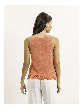 Top sin mangas de punto lurex KENATRA