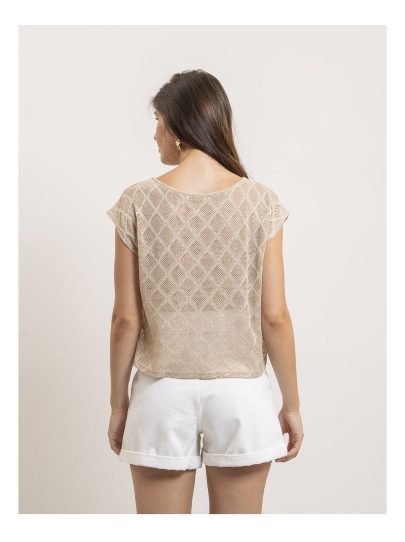 Top sin mangas maille ajourée FEPIRA Negro Dorado - Kiabi