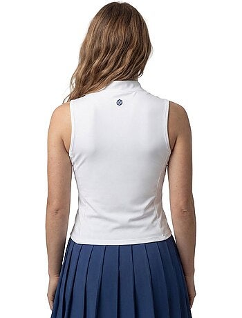 Top sin mangas media cremallera tenis mujer tenis mujer rally-w