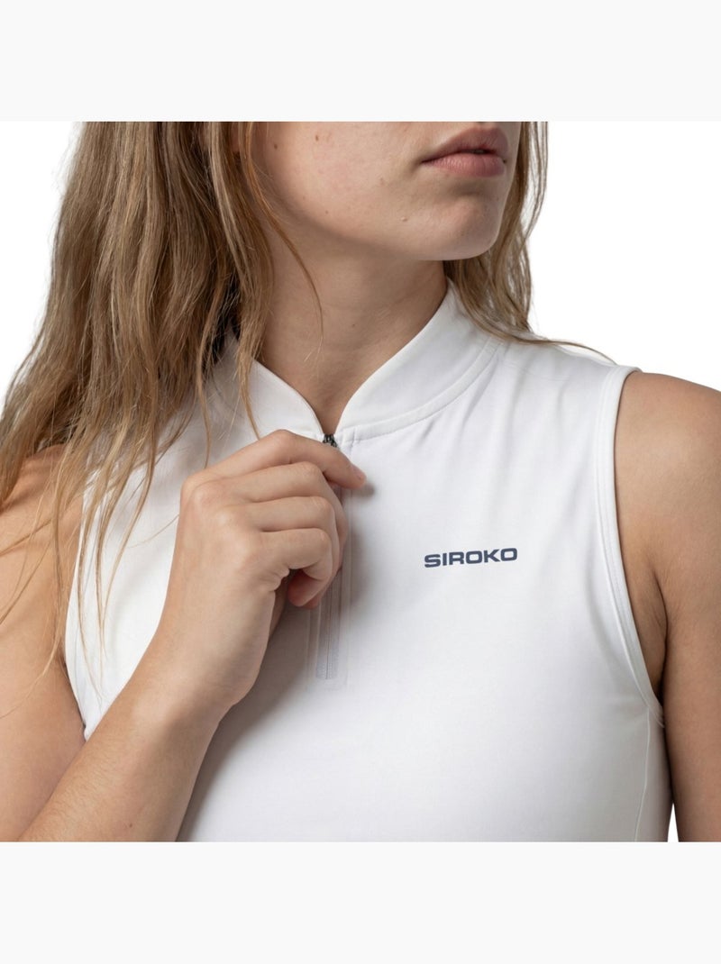 Top sin mangas media cremallera tenis mujer tenis mujer rally-w Blanco - Kiabi