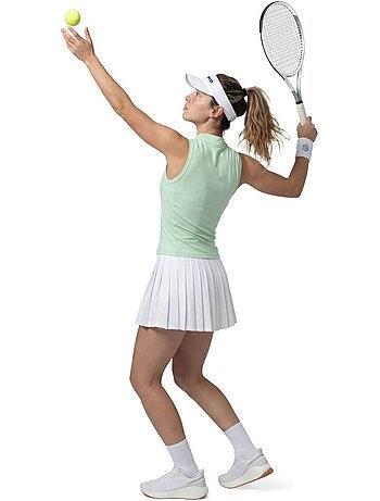 Top sin mangas media cremallera tenis mujer tenis mujer rally-w light