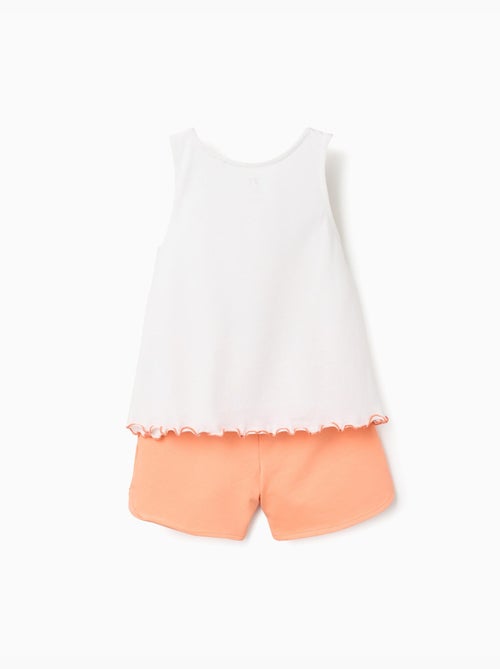 Top sin mangas + pantalón corto de algodón - Kiabi
