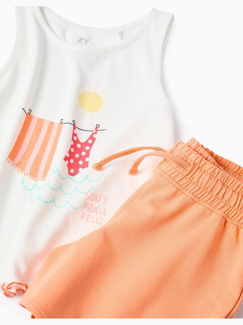 Top sin mangas + pantalón corto de algodón - Kiabi