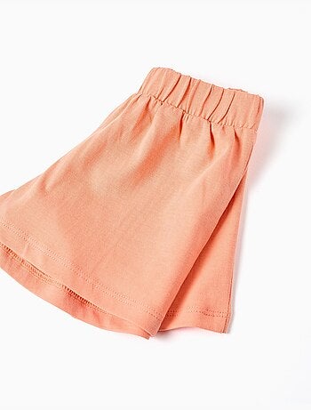 Top sin mangas + pantalón corto de algodón