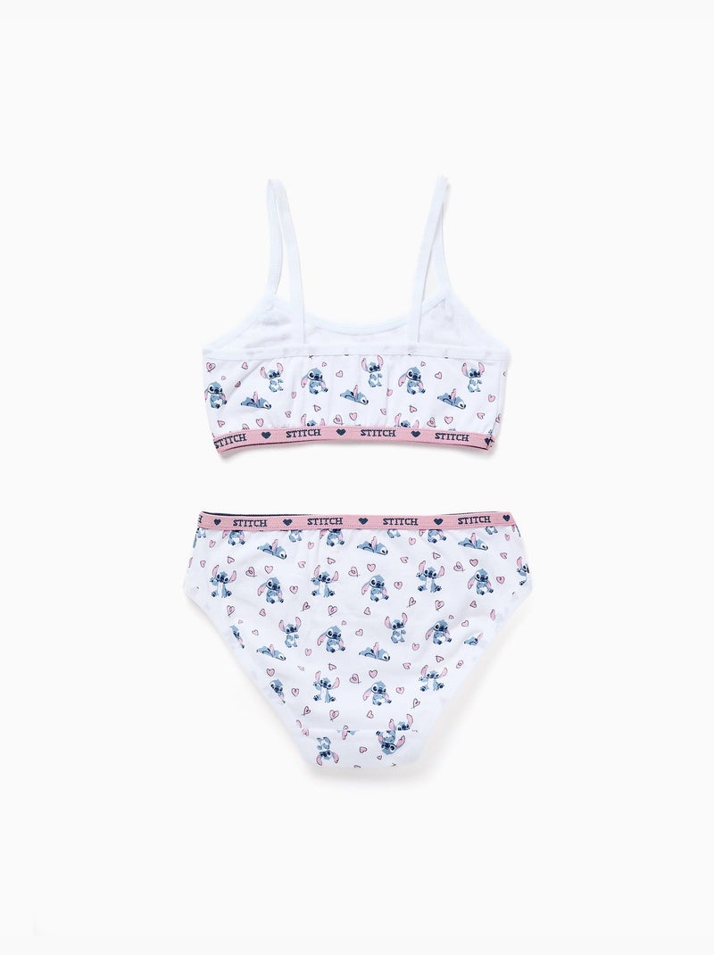 Top sujetador + bragas con motivo de Stitch Blanco - Kiabi