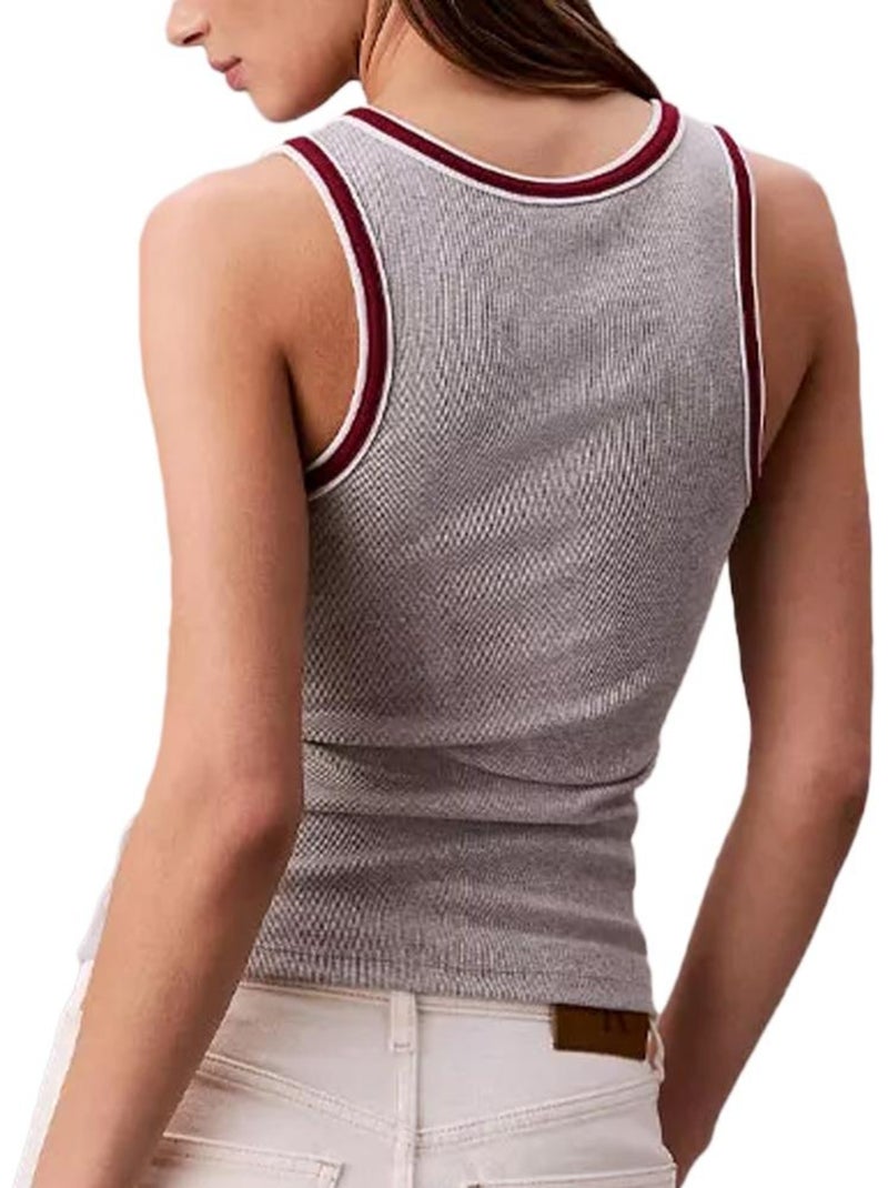 Top Tirantes Mujer Calvin Klein Jeans Gris plateado - Kiabi