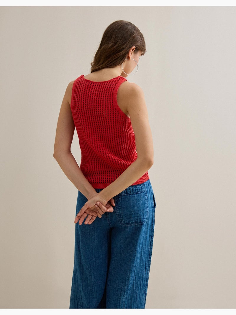 Tope de punto de ganchillo, MO Fashion Rosa - Kiabi