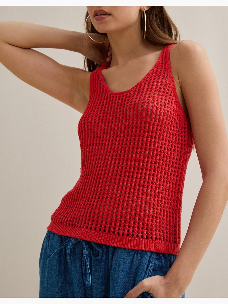 Tope de punto de ganchillo, MO Fashion Rosa - Kiabi