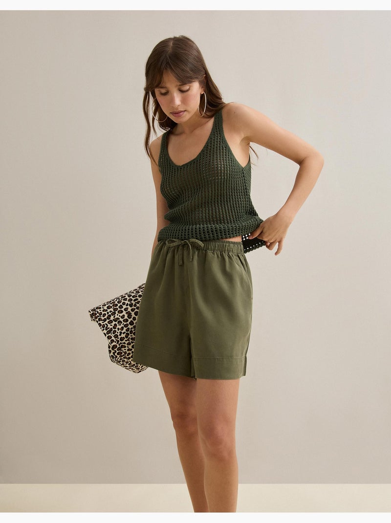 Tope de punto de ganchillo, MO Fashion Verde - Kiabi