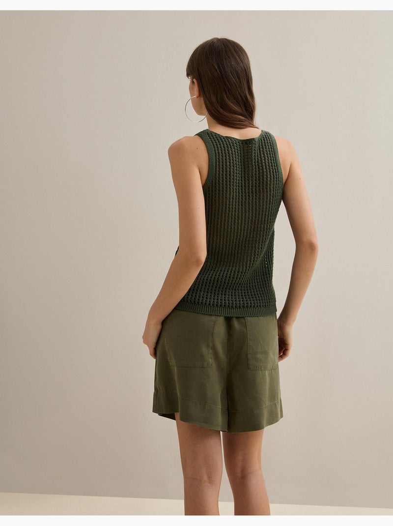 Tope de punto de ganchillo, MO Fashion Verde - Kiabi