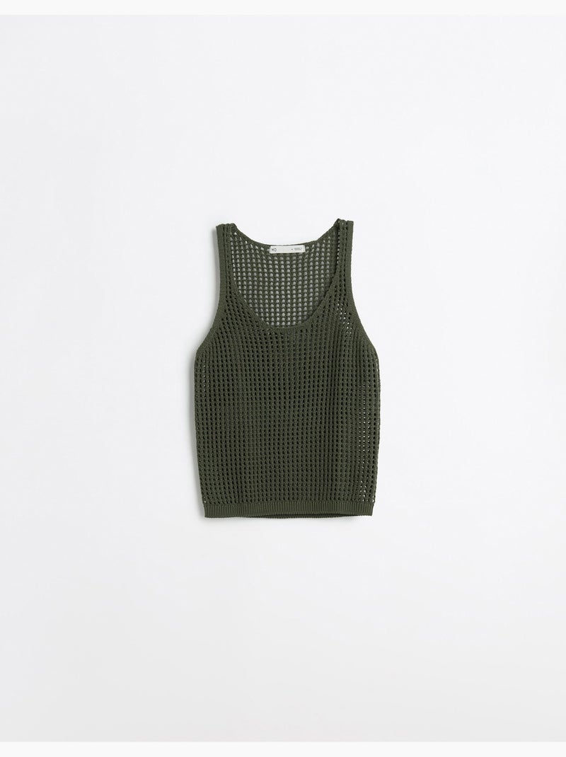 Tope de punto de ganchillo, MO Fashion Verde - Kiabi