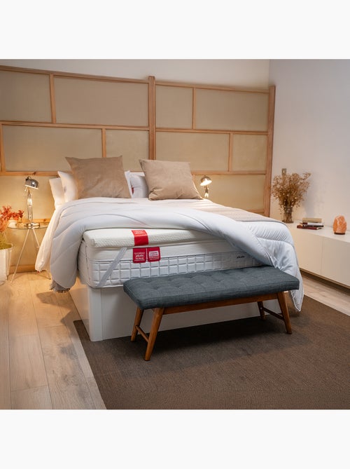 Topper viscoelástico hotel - -6 cm - ignífugo - antichinches - funda lavable - Kiabi
