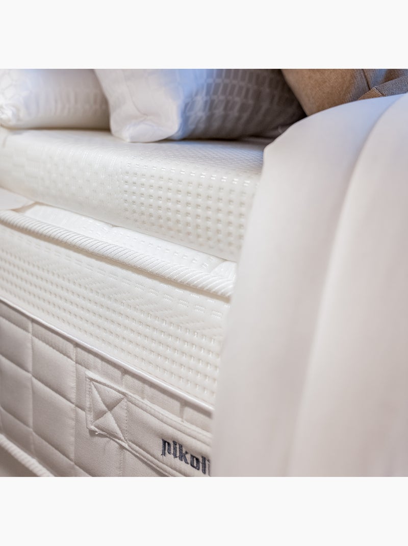 Topper viscoelástico hotel - -6 cm - ignífugo - antichinches - funda lavable Blanco - Kiabi