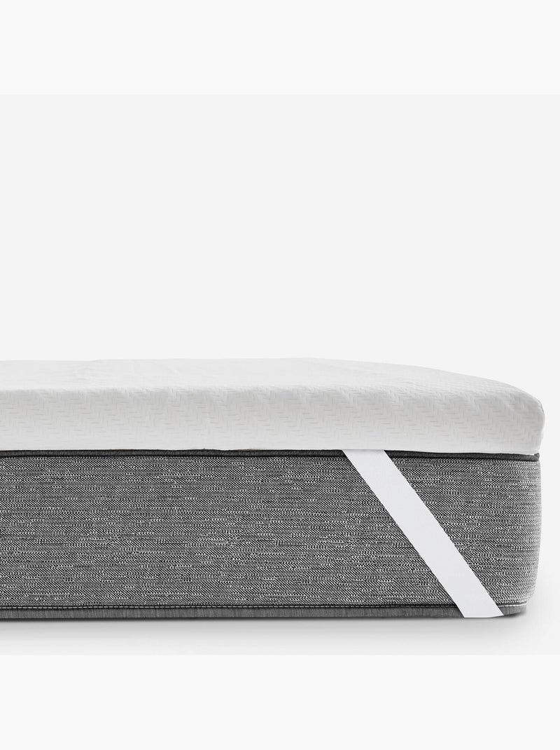 Topper Viscoelástico Multizona -7 cm - Transpirable - Lavable Blanco - Kiabi