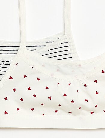 Sujetadores de tirantes finos en punto - Pack de 2