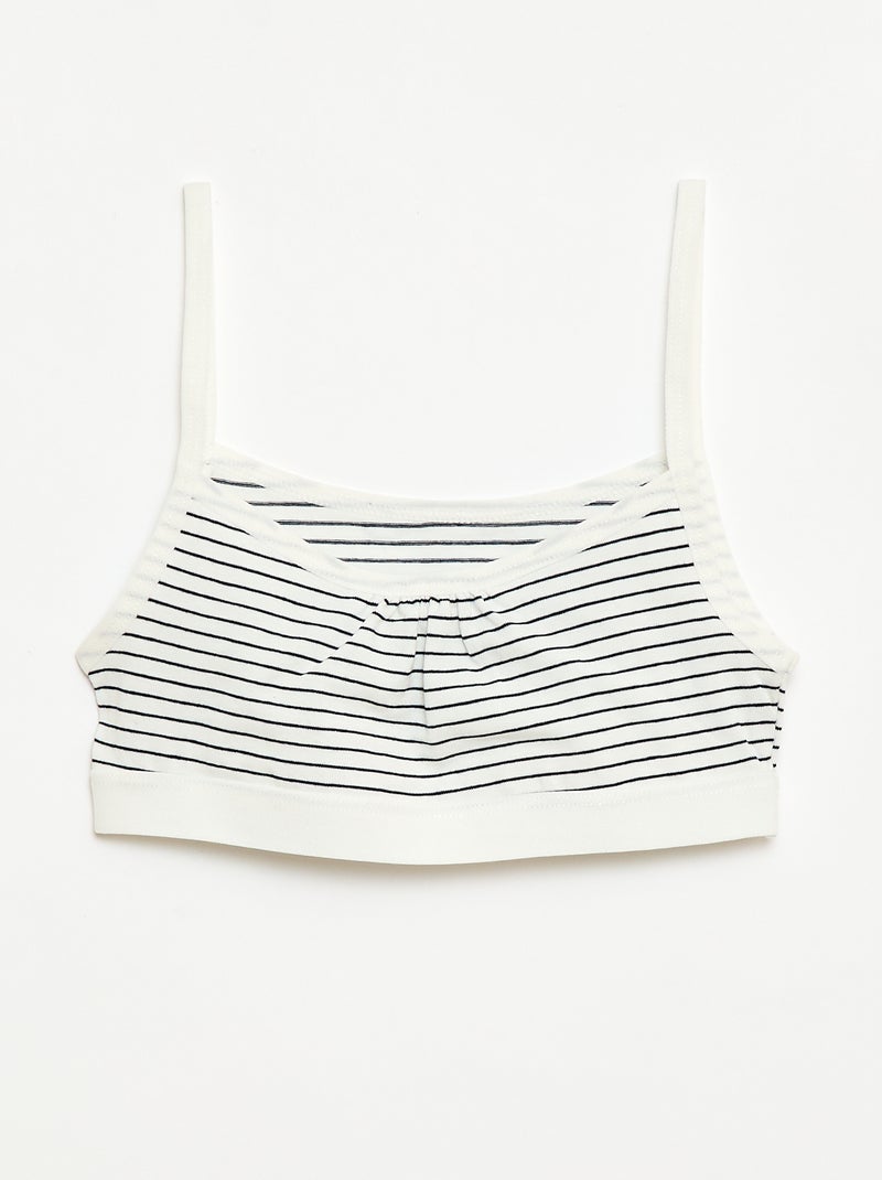 Tops de punto con tirantes finos Pack de 2 Blanco - Kiabi
