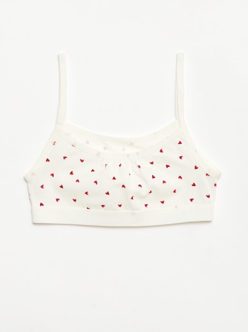 Tops de punto con tirantes finos Pack de 2 Blanco - Kiabi