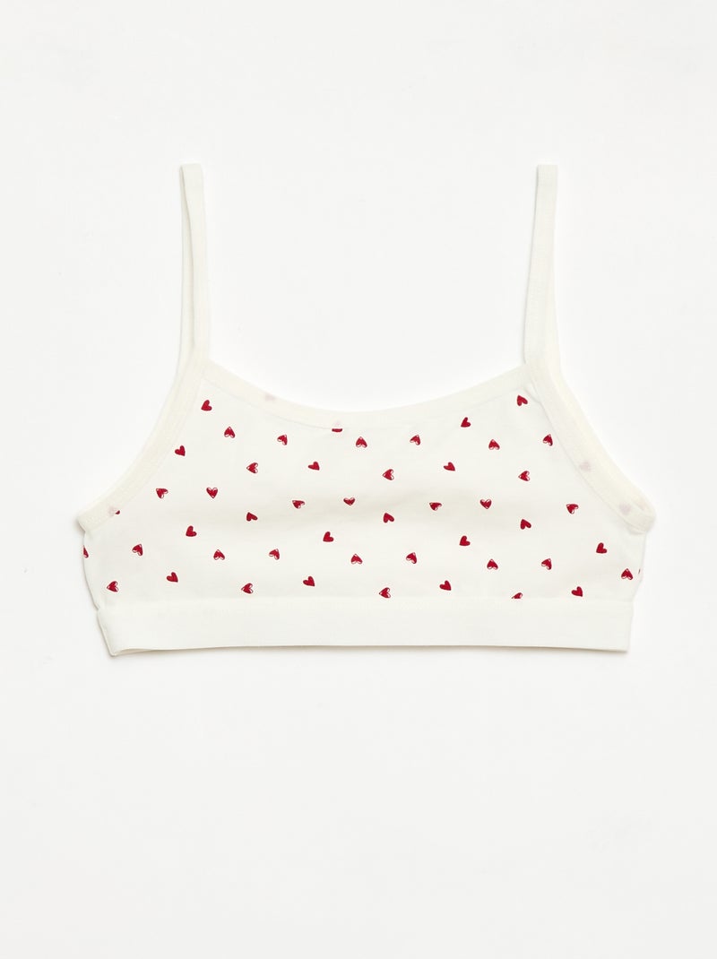 Tops de punto con tirantes finos Pack de 2 Blanco - Kiabi