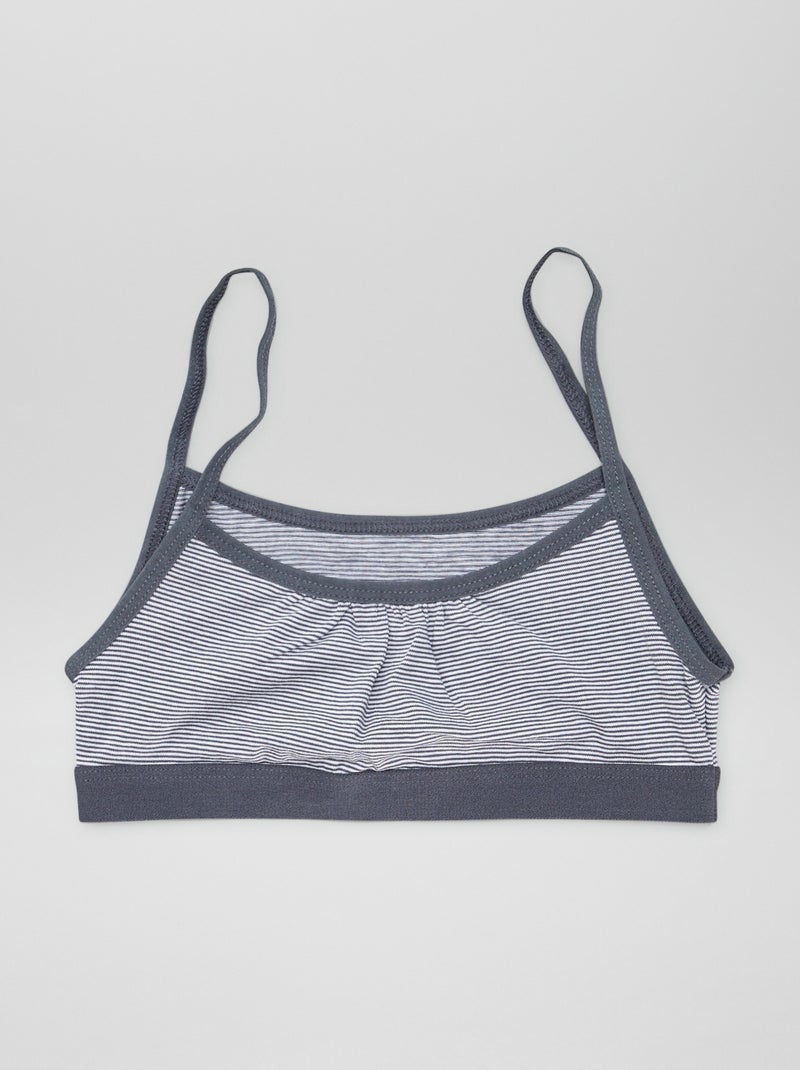 Tops de punto con tirantes finos Pack de 2 NEGRO - Kiabi
