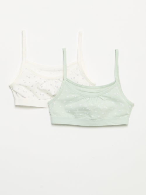 Tops de punto con tirantes finos Pack de 2 - Kiabi Tops de punto con tirantes finos Pack de 2 - Kiabi